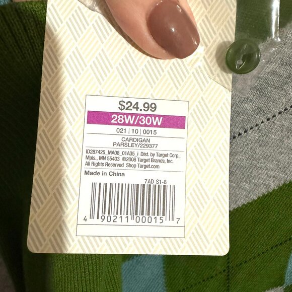 * NWT PERFECT for FALL!  BUTTON FRONT CARDIGAN SWEATER   PLUS: 28/30 - Picture 6 of 8